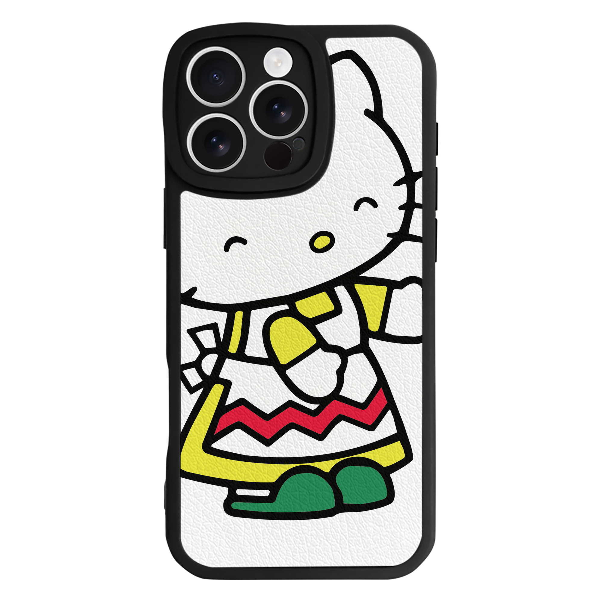 （画像用） Hello Kitty ハローキティ 【iPhone 16シリーズ対応】シリコンスマホケース（レザー調） 材質：シリコン